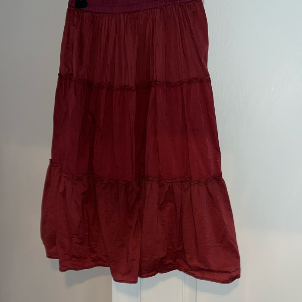Club Monoco-Adorable Burgundy Ruffle cotton skirt size 6!!!